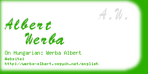 albert werba business card